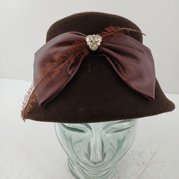 Vintage Women’s Cloche Hats Lot of 3 Felt Wool 1920s 1930s Style main image 16
